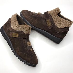 Stuart Weitzman Brown Fur Winter Ankle Boots